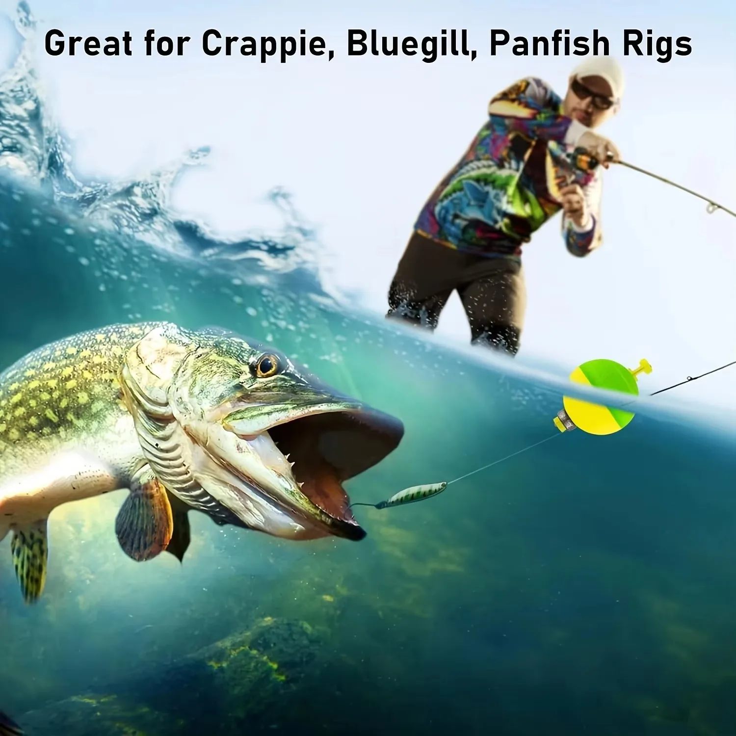 Juego de 5 Flotadores de Pesca TAKBAS - Flotadores de Bola con Cierre de Presión y Tapones de Espuma EVA para Lubina, Trucha, Bluegill y Más - Tamaños y Colores Surtidos - imagen 5