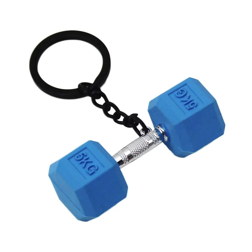 Regalos de gimnasio DIY llavero con barra PVC amantes del gimnasio encantos bolsos llavero mancuerna Kettlebell mochila colgante accesorios de joyería - imagen 4