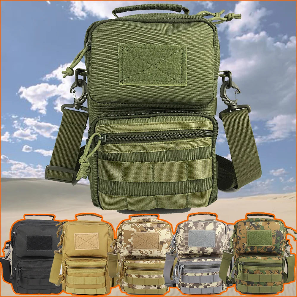 Bolsa de pecho táctica de pesca para hombre, bolso de hombro para acampar, senderismo, caza, viajes al aire libre, señuelo de pesca, riñonera, bolsa de aparejos Molle - imagen 4