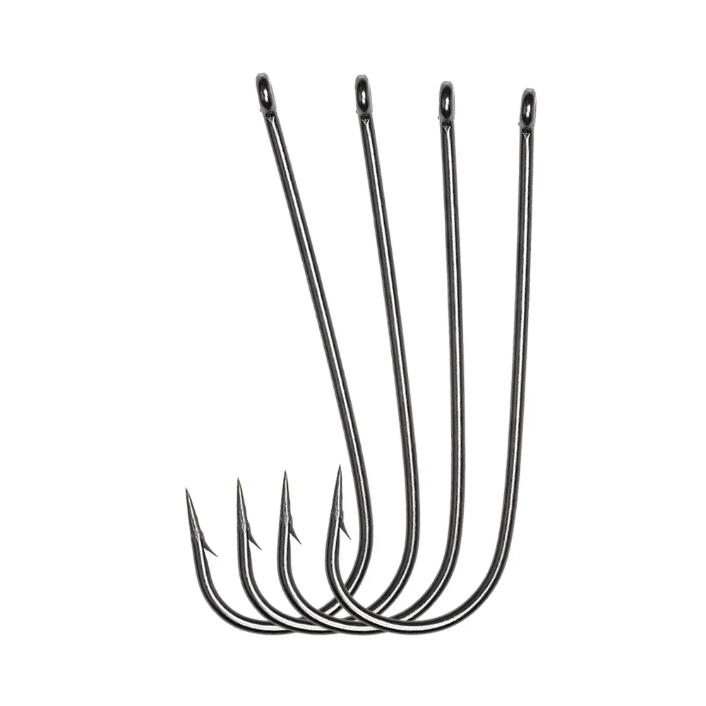 ICERIO 100PCS 16 #   - Anzuelo Aberdeen de alambre fino de vástago largo 3/0, anzuelos de pesca de agua dulce y salada, aparejo Sabiki, anzuelo de cebo para moscas - imagen 3