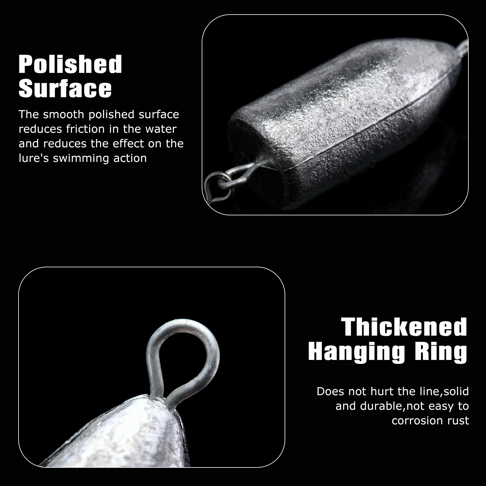 Goture-PESAS de pesca de hoja de plomo/tiro de gota con broche giratorio, aparejos de pesca, accesorios de señuelo de plomo para pesca de fundición - imagen 4