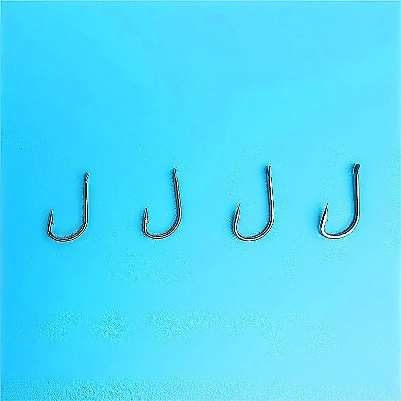 Pesca de carpa 1000 unids/lote Size1-Size14 anzuelos de pesca con punta de boca retorcida y púas planas de acero alto en carbono Anzol - imagen 5