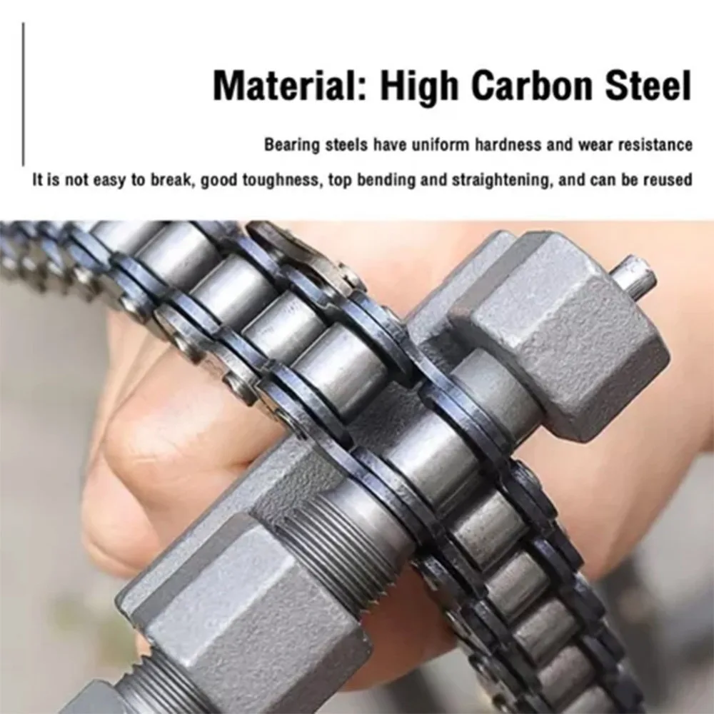 Disyuntor de cadena de motocicleta de Metal, instalación rápida, mango antideslizante, conjunto de Extractor de cadenas de bicicleta de alta resistencia