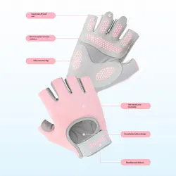 Guantes fingerless pesca – Palma silicona antideslizante para entrenamiento