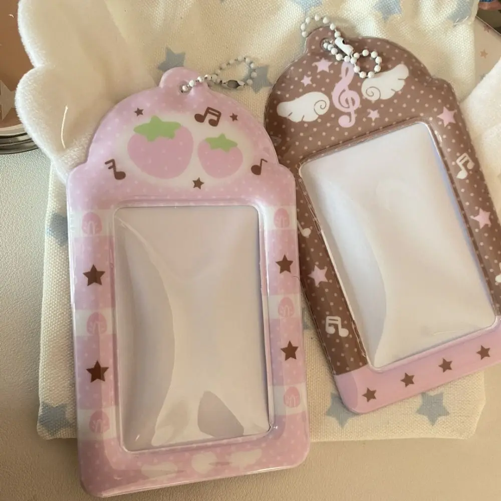 Nuevo soporte para sesión fotográfica Kpop de 3 pulgadas, notas de fresa, Mini marco de fotos de ídolo, tarjetero de PVC de dibujos animados, pantalla de fotos - imagen 2