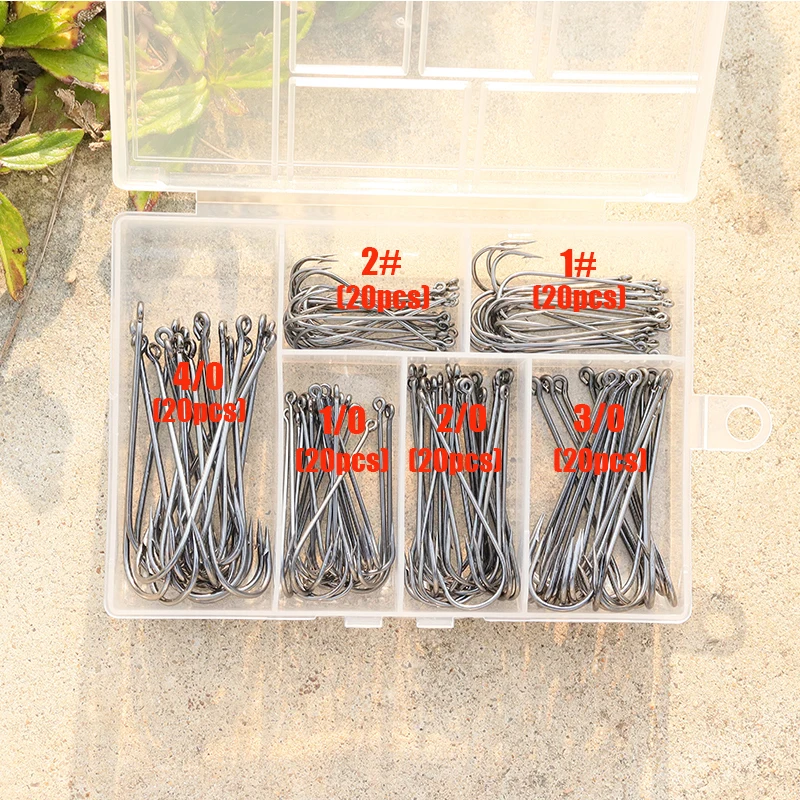 120 unids/caja anzuelos de pesca de acero rico en carbono, anzuelos de caña larga recta y delgada, anzuelos de púas para pesca en agua dulce y salada - imagen 3