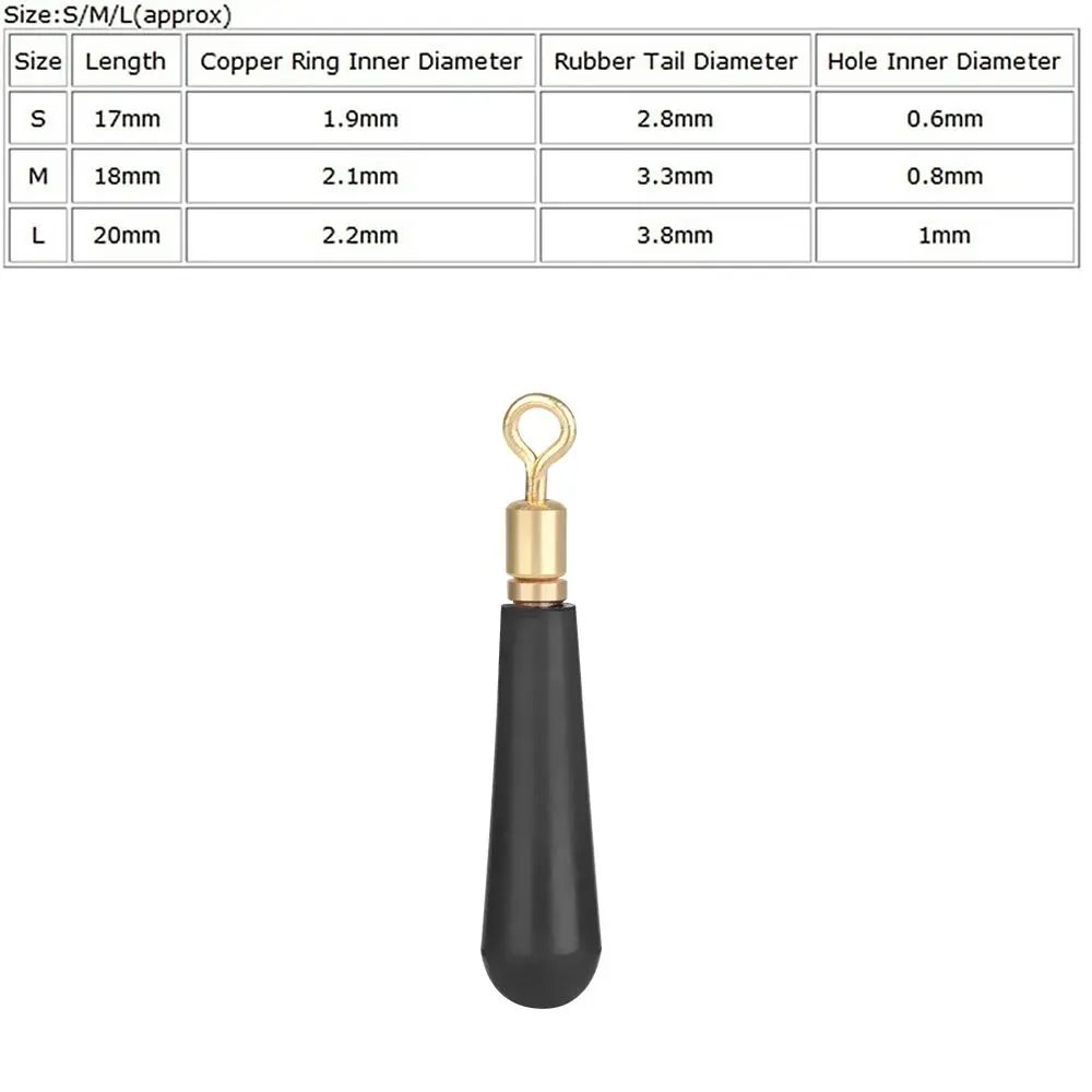 50 unids/lote moda al aire libre goma duradera rotación deriva pesca engranajes bloque flotador - imagen 2