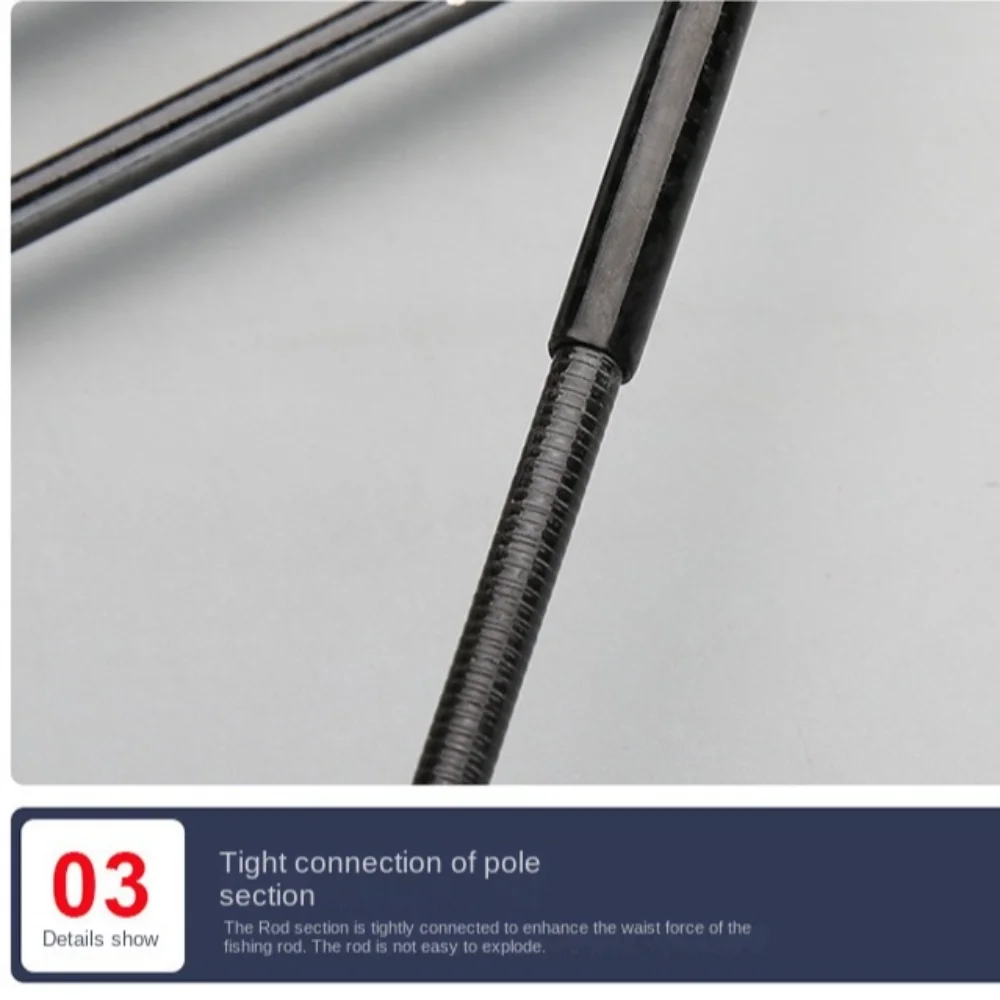 Caña de pescar telescópica, Kits completos, carrete de pesca Spincast, caña de pescar de fundición, juego de caña de pescar de fibra de carbono 1..5 1,8 2,1 m, combo de caña alimentadora - imagen 2