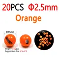 20pc 2.5mm Orange