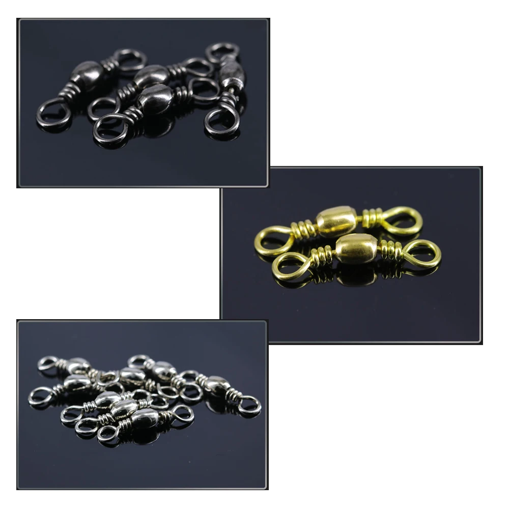 DNDYUJU 50 o 100 Uds. Rodamiento de barril de pesca de acero al carbono anillo giratorio sólido anzuelo señuelos conector accesorios de pesca - imagen 5