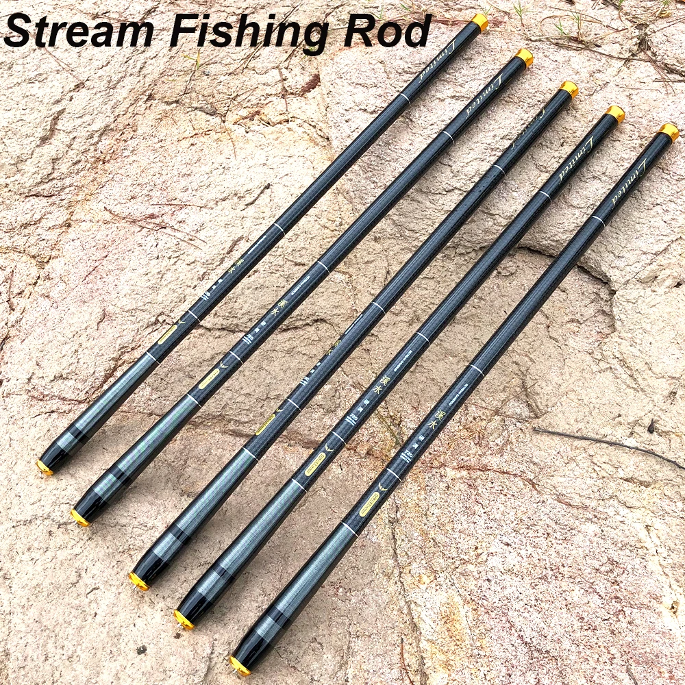 Cañas de pescar telescópicas de 3,6 M, 4,5 M, 5,4 M, 6,3 M, 7,2 M, caña de mano superdura de fibra de carbono, pesca profesional de corriente de carpa de agua dulce - imagen 5