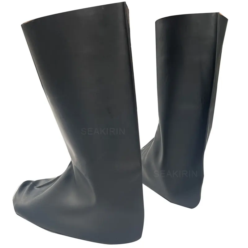 Calcetín de traje seco de látex 3D (plano) calcetines de traje seco impermeables elásticos reparación sellos de goma de repuesto longitud de la sola 10 pulgadas (un par) - imagen 5