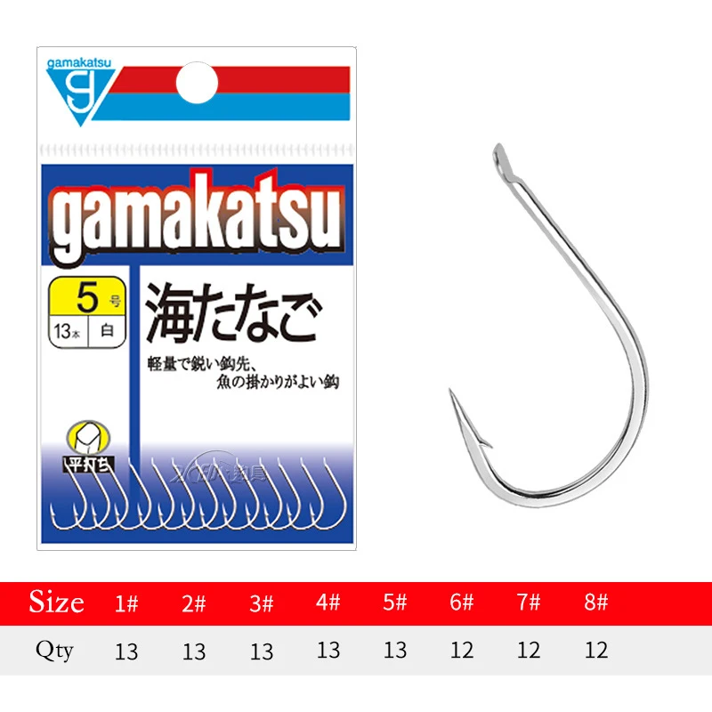 Púa de pesca Gamakatsu, blanca fina, anzuelo competitivo, carpa cruciana, pez marino, hecha en Japón - imagen 2