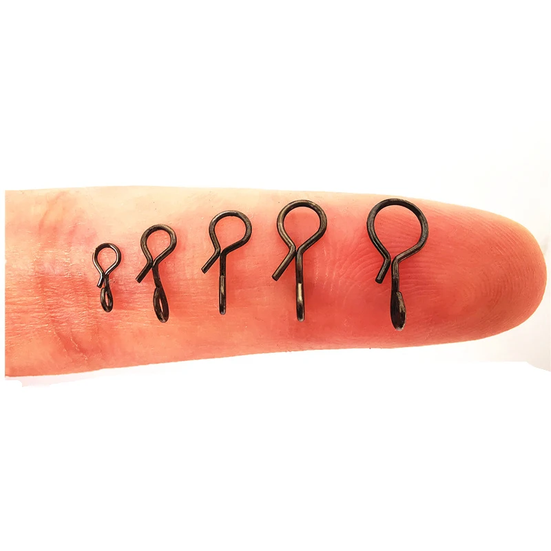 Gancho y señuelos de cambio rápido para moscas, accesorios de aparejos de Pesca con mosca de Color negro, Pin de línea a presión, 2000 piezas - imagen 5