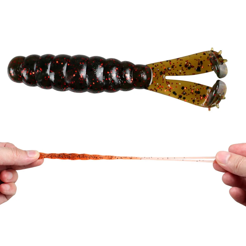 Mar Yolo nueva ola de cebo suave en forma de t cebo 6 piezas / bolsa TPR cebo biónico cebo artificial falso cebo lubina herramienta de pesca - imagen 4