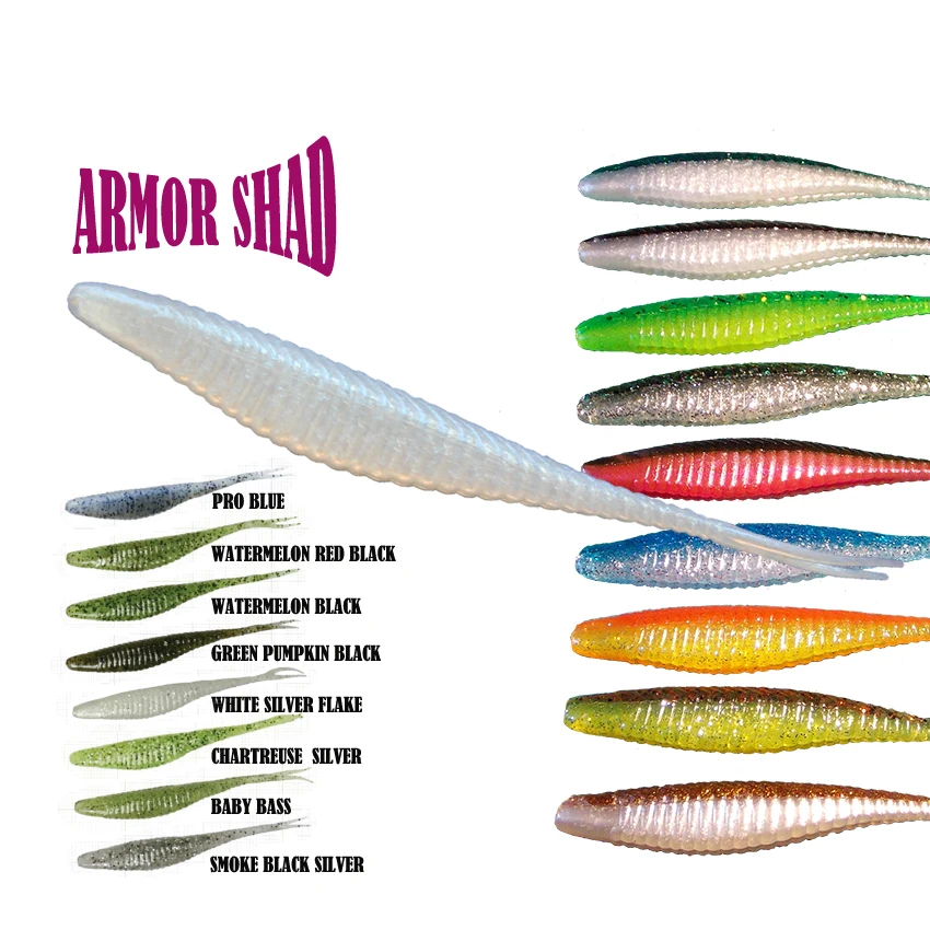 KESFISHING-señuelo de pesca de silicona Artificial, cebo de plástico blando de 4,7 pulgadas, con aroma a Camarón, sales, Lucio - imagen 5