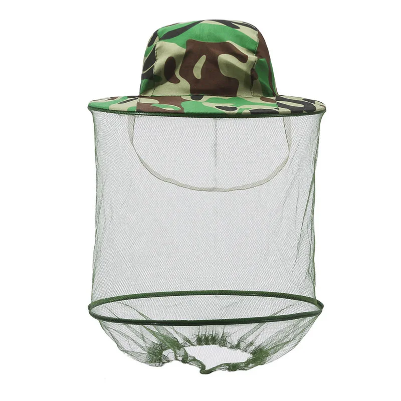 Sombrero de red de pesca y caza para turismo al aire libre, prevención de polvo, gorro para mantener las abejas, mosquitos, abejas, insectos, cabeza de malla, Protector facial, gorros - imagen 2