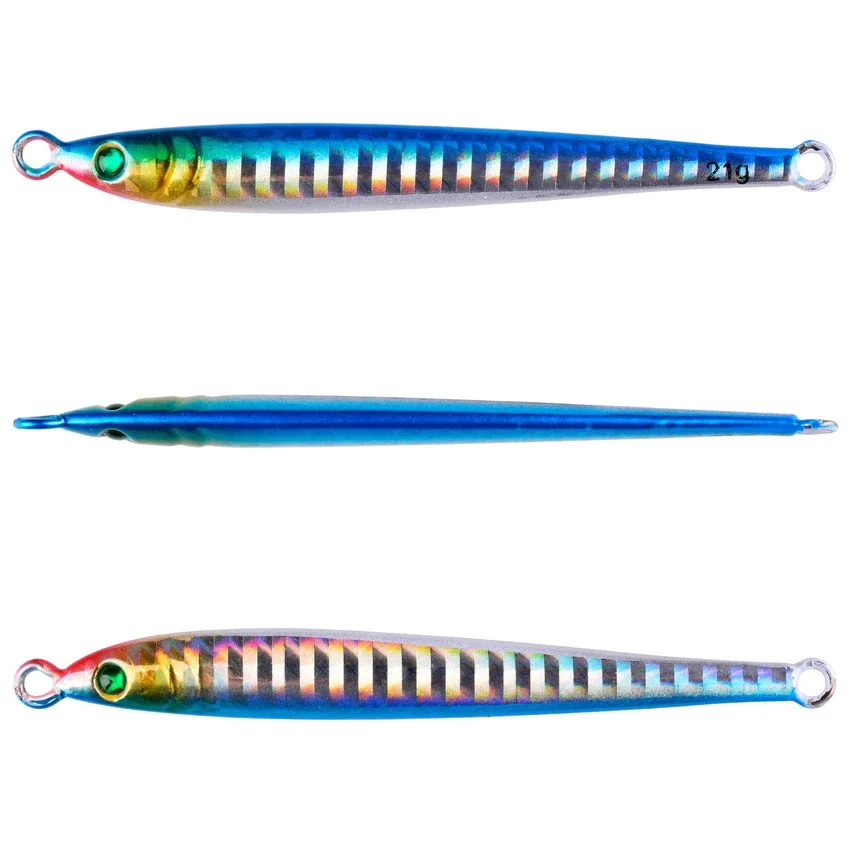 Señuelo de pesca de plantilla de Metal, cebo duro para curricán, lubina, aparejos de pesca de mar, trucha, Jigging, señuelos de agua salada, 7/10/14/21/28/40g, 1 pieza - imagen 3