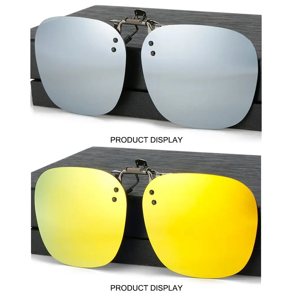 Gafas de sol polarizadas con clip de metal abatibles UV400 poligonales - imagen 2