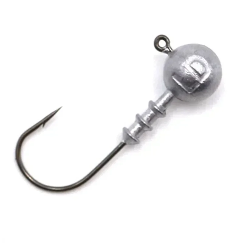 Anzuelo de pesca con cabeza de anzuelo de púas, anzuelo de Jigging para cebo de señuelo de gusano suave, manivela, tornillo, 3,5G, 5G, 7g, 10G, 5 uds. - imagen 5