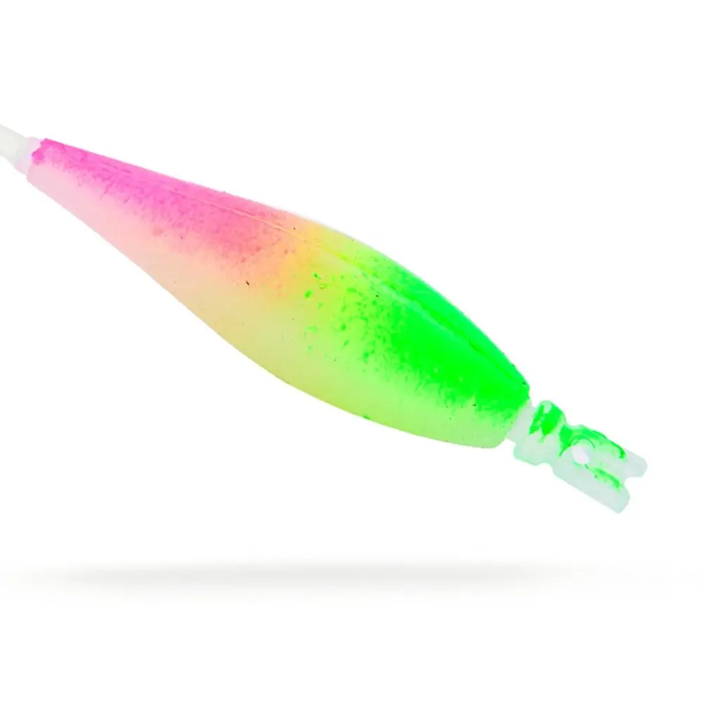 Tubo de soplado luminoso de 4 piezas, anzuelo de pulpo de madera, cebo de Camarón, anzuelo de calamar, rollo de tela, gancho de explosión de pesca marina, accesorios de pesca - imagen 2