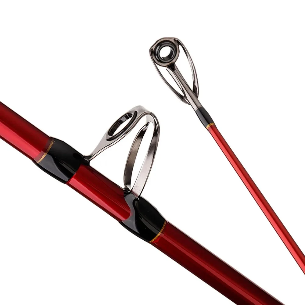Caña de pescar de fibra de alto carbono, 1,8 m, 2,1 m, 2,4 m, potencia máxima de 30kg, barco de mar de jigging lento, giratorio, 3 secciones, Océano, agua salada - imagen 5