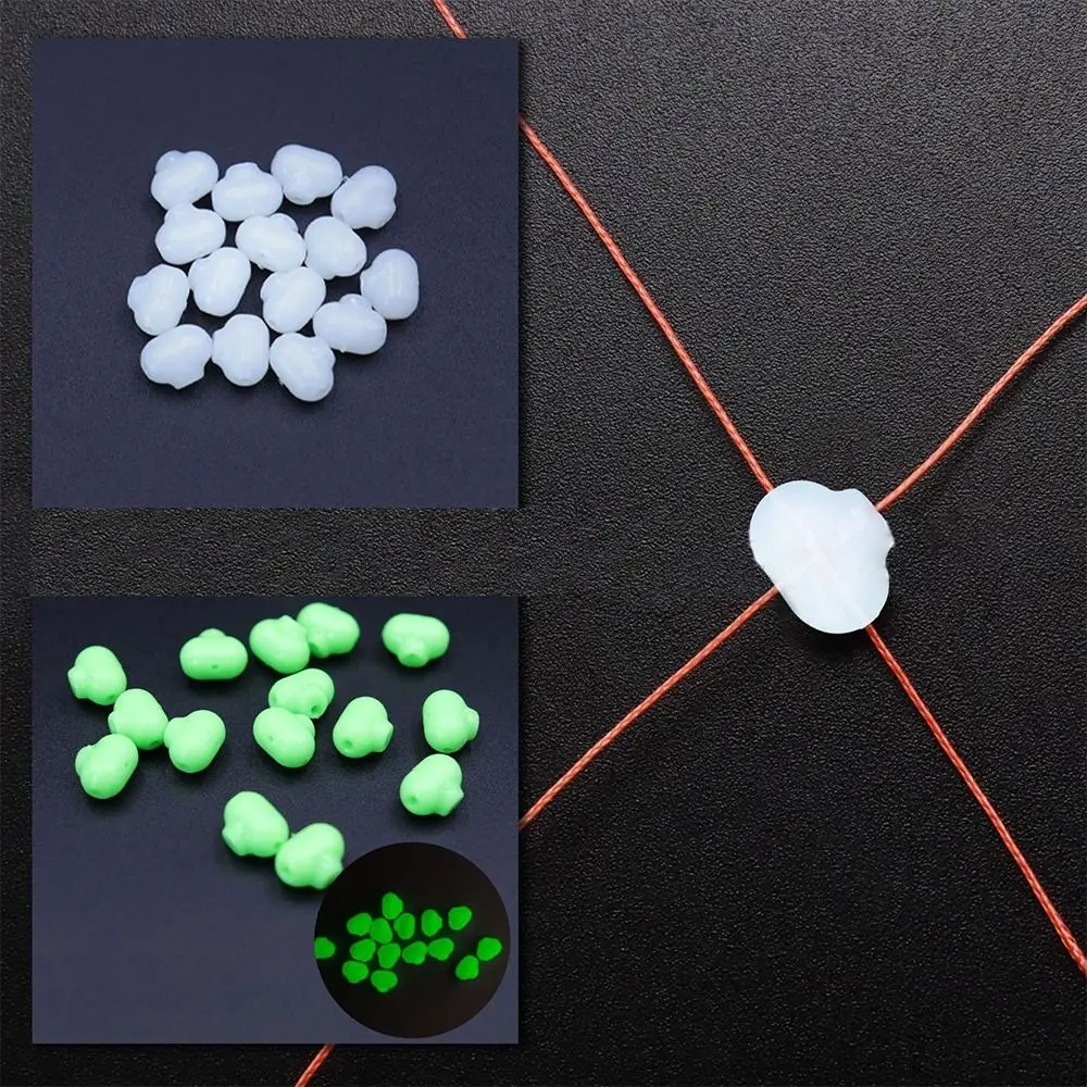 Conector de cuentas de pesca transparentes, conector ovalado de doble orificio cruzado de 3 vías, aparejo de cuentas cruzadas transparentes, 15 Uds. - imagen 3