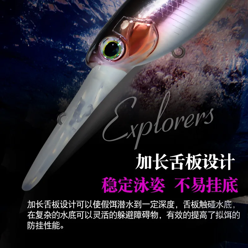 60mm/6g 70mm/7g suspensión Minnow Crankbait Wobbler Señuelos de Pesca Jerkbait cebos duros artificiales lubina aparejos de pesca - imagen 5