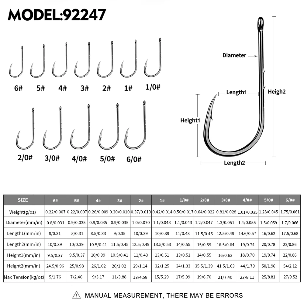PROBEROS-gancho individual de acero rico en carbono, vástago largo de doble púas, punto de púas único, fuerte tracción para lubina, carpa, agua dulce - imagen 3