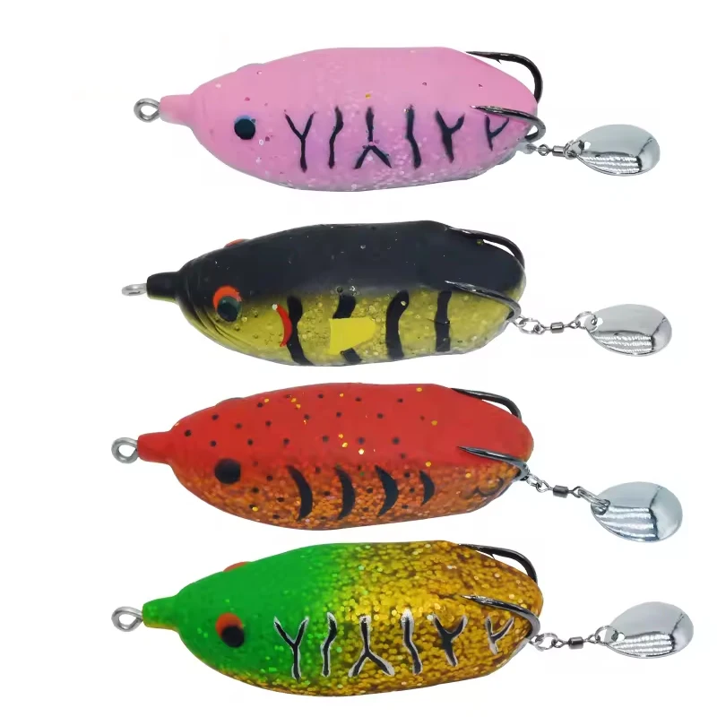 TAKEDO LW039 8cm 25g señuelo suave cebo de rana Isca Artificial Topwater Pesca señuelo para lubina cabeza de serpiente flotante señuelo de lubina - imagen 2