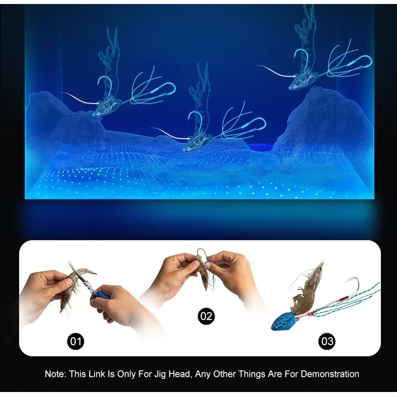 LEYDUN-SEÑUELOS de pesca de agua salada, cebo de Pesca de Mar de plomo, cebo de camarón de falda de goma, CONTROL profundo hasta Tenya Madai Jig Kabura - imagen 3