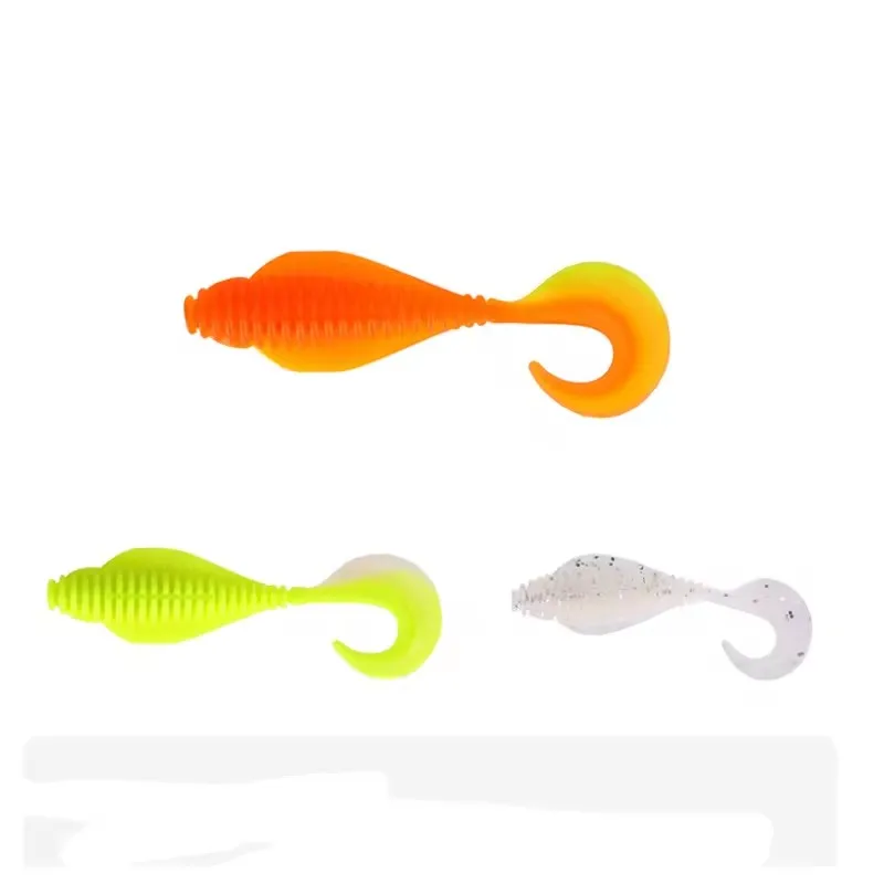 WEIHE-señuelo de pesca de plástico suave, 5 uds., 6cm, 8cm, 10cm, cebo de gusano Artificial para agua dulce y salada, señuelos flotantes para trucha hechos de PVC - imagen 2