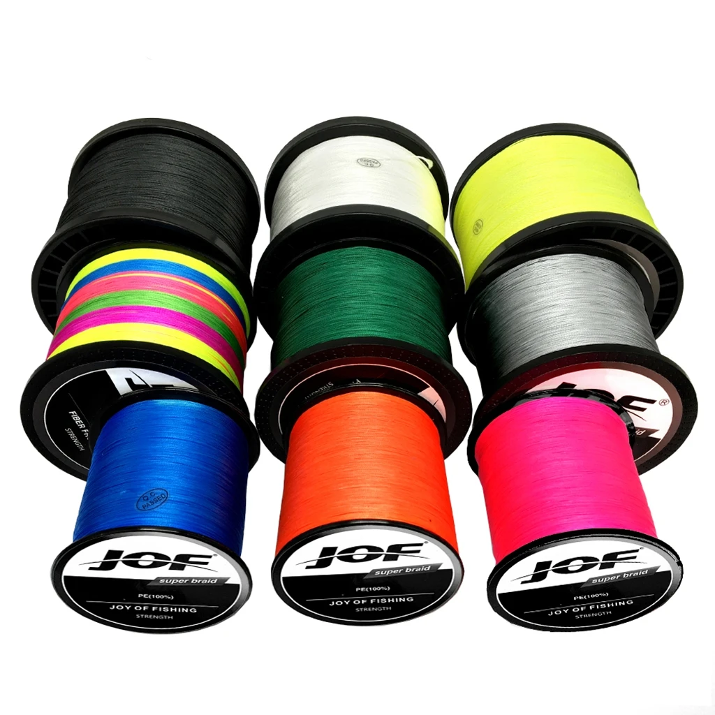 JOF-sedal de pesca de mar/stream, duradero, inodoro, 4 hebras, 10 colores, 10 a 80LB, profesional, carpa, lubina, hilos de PE giratorios, 100M - imagen 2