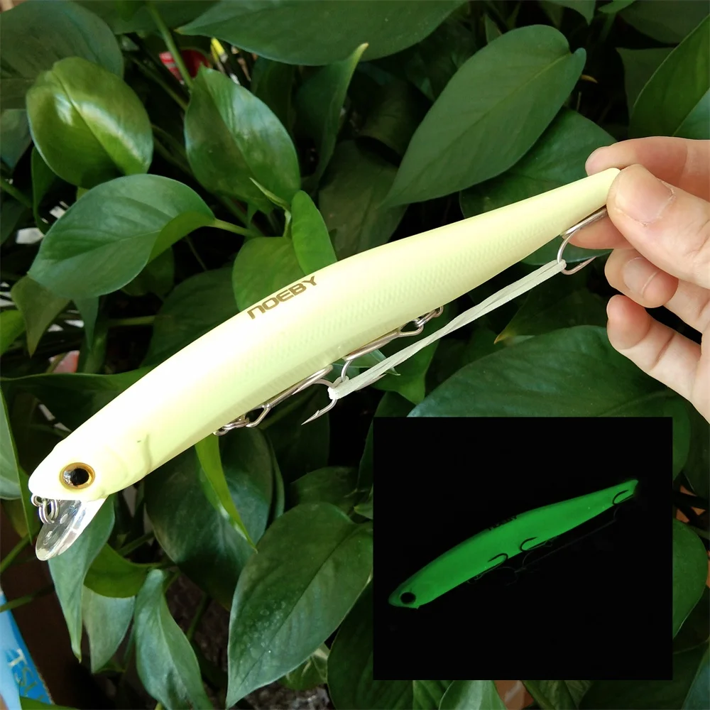NOEBY Slim Lance Minnow 150mm 23g señuelo de pesca Wobblers flotantes cebo duro Artificial para Lucio lubina Jerkbait Señuelos de Pesca - imagen 2
