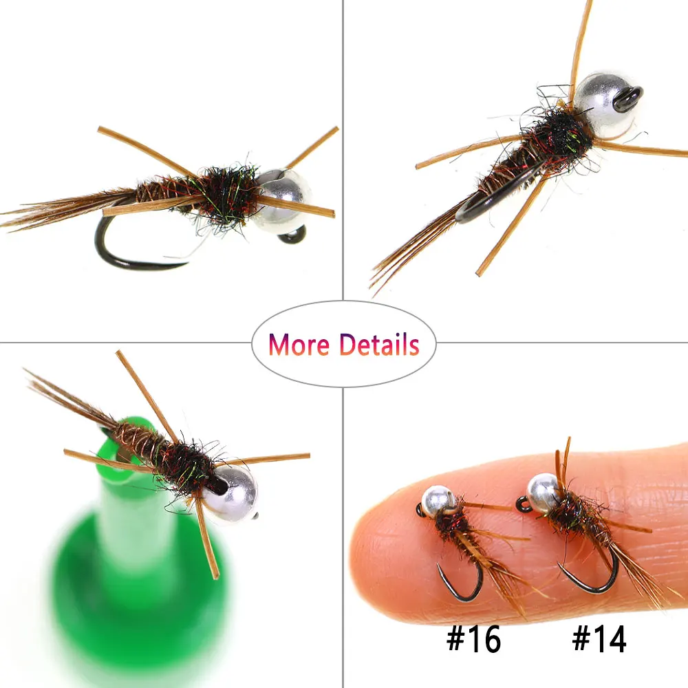 Bimoo Ninfa Stonefly - Cebos de hundimiento rápido para trucha sin púas - imagen 4
