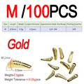 M 100pcs Gold