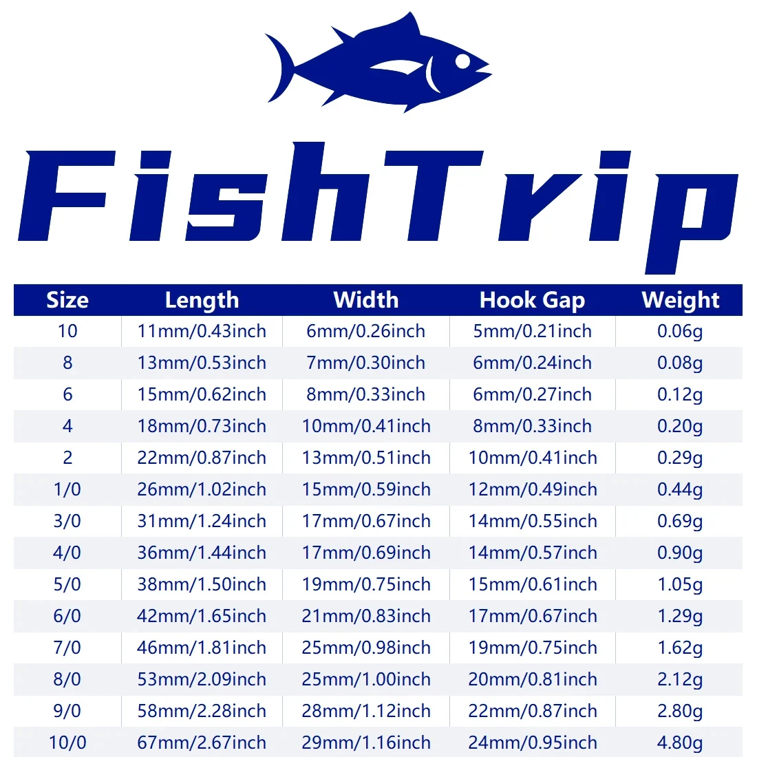 FishTrip-anzuelos de pulpo para agua salada, 50 piezas ~ 100 piezas, pesca submarina, lubina, pargo, peces de arrecife como Tautog - imagen 2