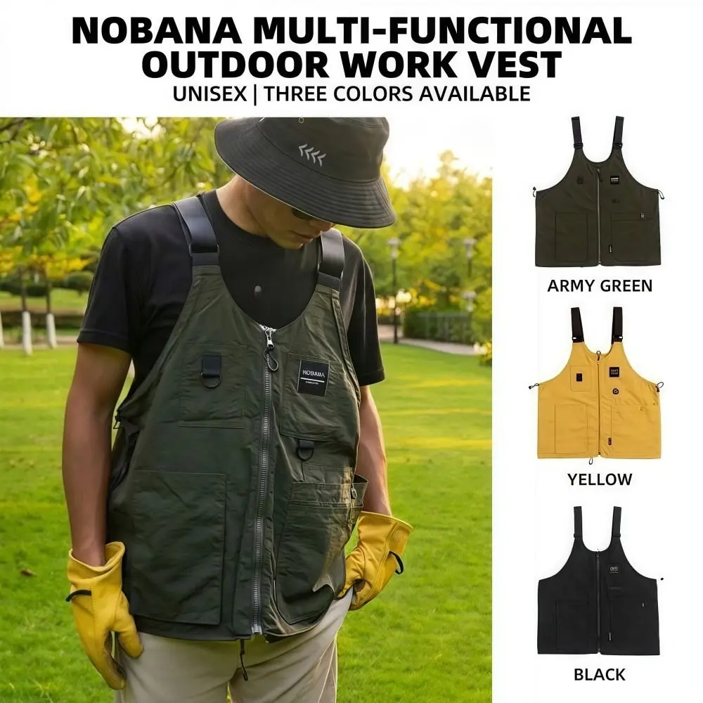 Chaleco de pesca multifuncional unisex – Bolsillos de secado rápido - imagen 4