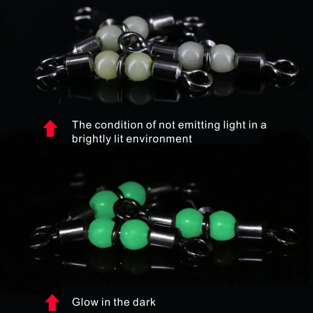 Equipo de accesorios de aparejos de pesca de anillo sólido, Conector de rodamiento giratorio Triple, anzuelos de pescado, 10 piezas - imagen 5