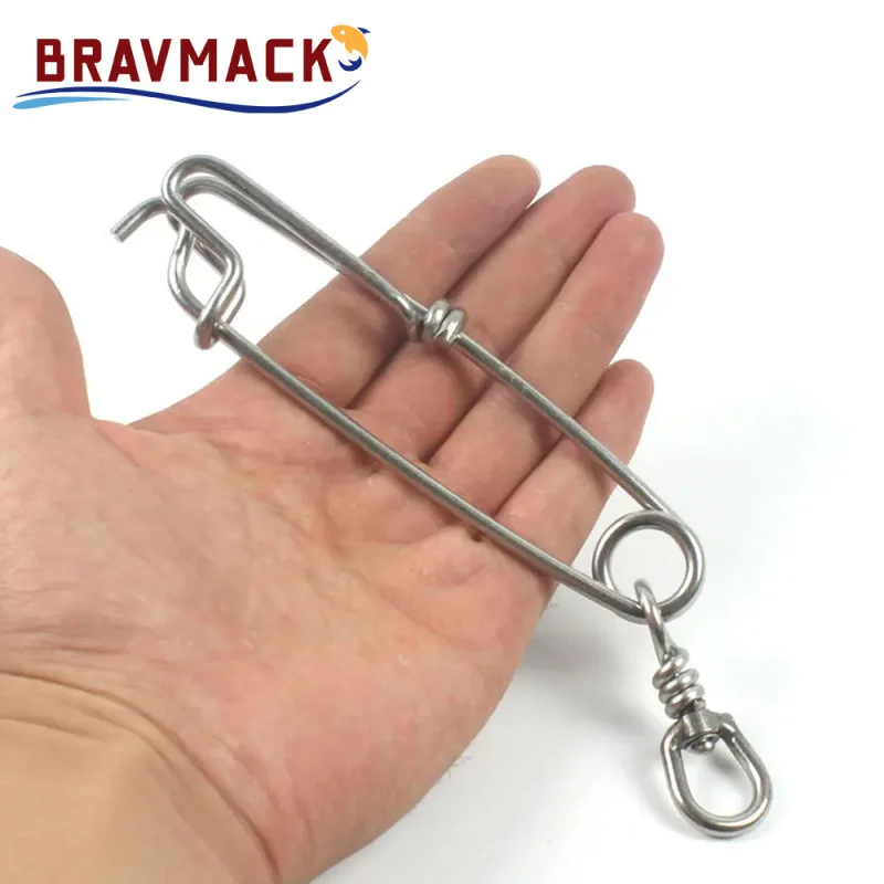 Clip de pesca de atún de acero inoxidable, 2 uds., con B.L, giratorio, pesca submarina, accesorios de pesca de línea larga, herramienta de pesca - imagen 3