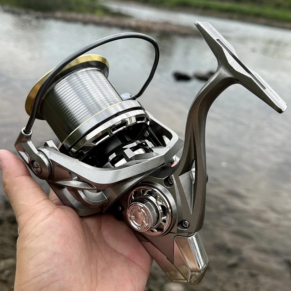 Carrete de pesca Baitcasting resistente a la corrosión 8000 9000 10000 12000 14000 carrete Matal juego grande 20KG para aparejos de pesca de mar/barco - imagen 5