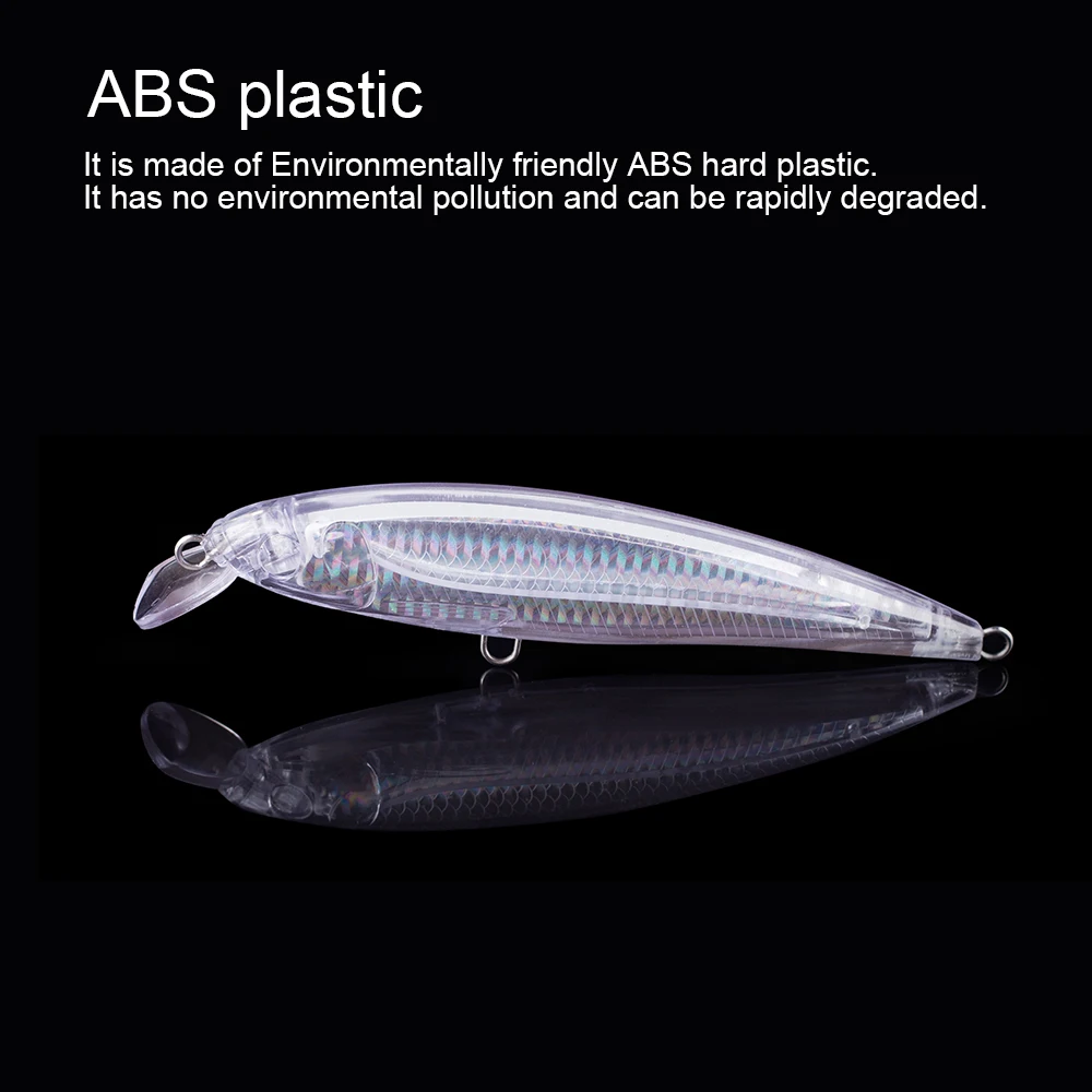 Hanlin-Señuelos de Pesca flotantes sin pintar, 5/10 piezas, 160mm/38g, pececillos en blanco, aparejos de plástico duro holográfico en el interior - imagen 5