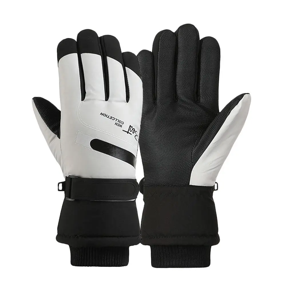 Guantes cálidos de invierno a la moda, forro polar grueso, guantes térmicos para Snowboard y esquí, manoplas deportivas impermeables con pantalla táctil para pesca - imagen 2