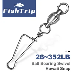 FishTrip-conector giratorio de pesca, rodamiento de bolas giratorio con broche hawaiano, accesorios de pesca rápidos, aparejos de pesca profesionales