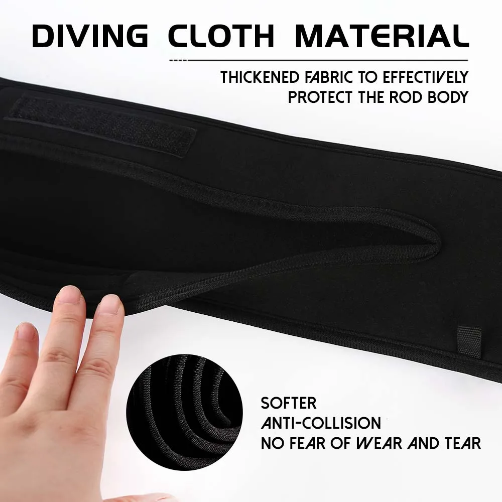 ZUKIBO-bolsa de almacenamiento portátil para caña de pescar, funda protectora para caña de pescar, rueda de goteo de agua, rueda textil, funda para caña de pescar portátil - imagen 3