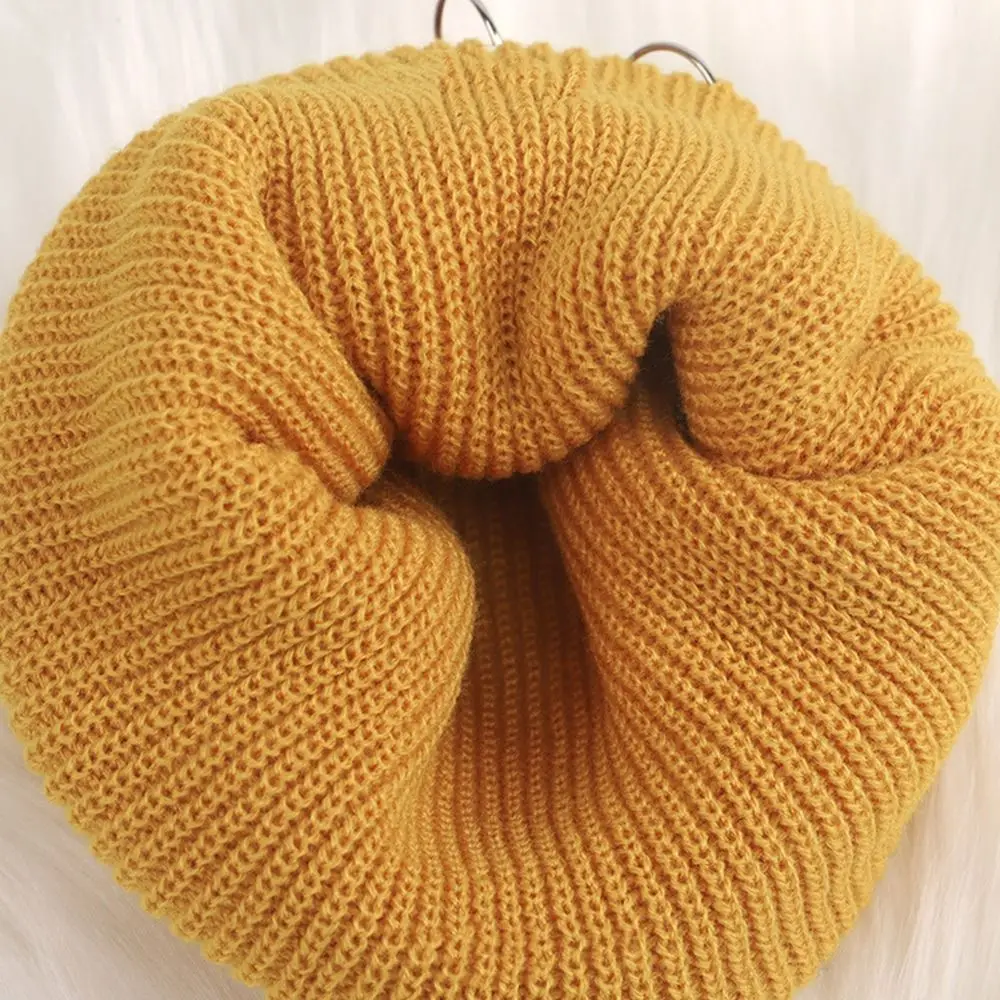 Gorro de punto cálido de invierno a la moda, gorro de lana suave y grueso, gorro informal de ocio de Color sólido para hombres y mujeres - imagen 5