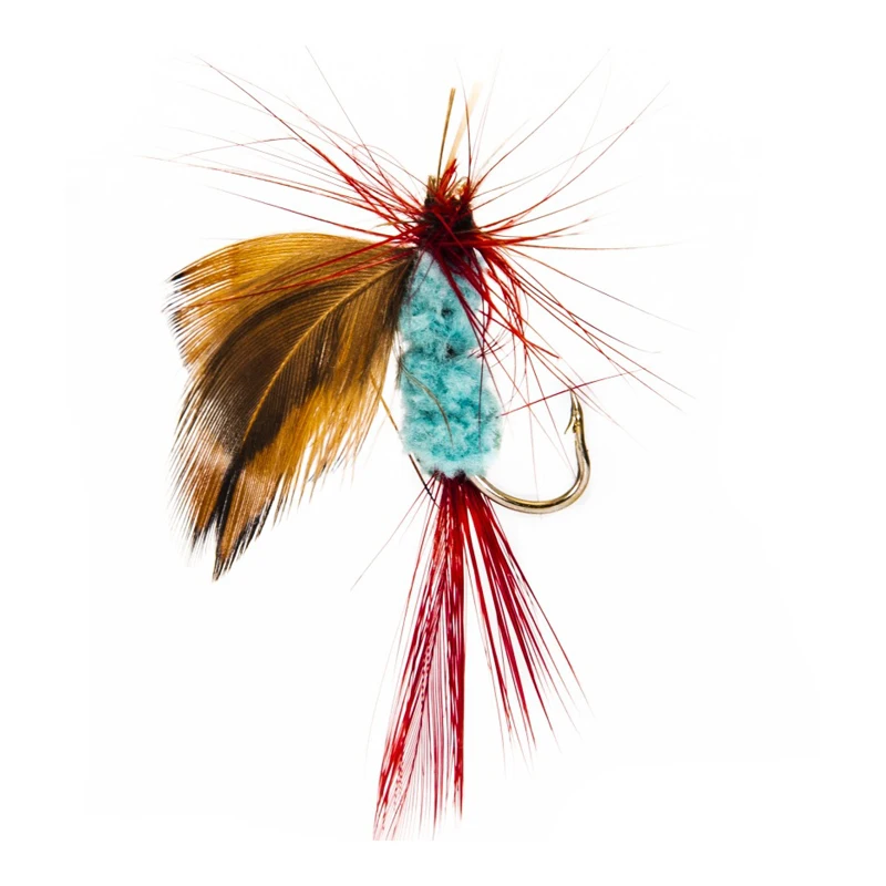 Señuelos de pesca con mosca, 12 piezas, plumas, insectos, cebo biónico, anzuelo, aparejos de peces para agua dulce y salada - imagen 5