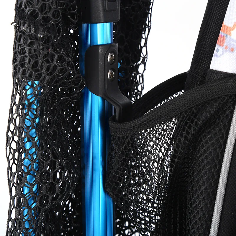 Red de aterrizaje de pesca plegable portátil, mango telescópico de mano, señuelo, pesca en corriente, herramienta de pesca de malla fundida, red de pesca con mosca - imagen 2