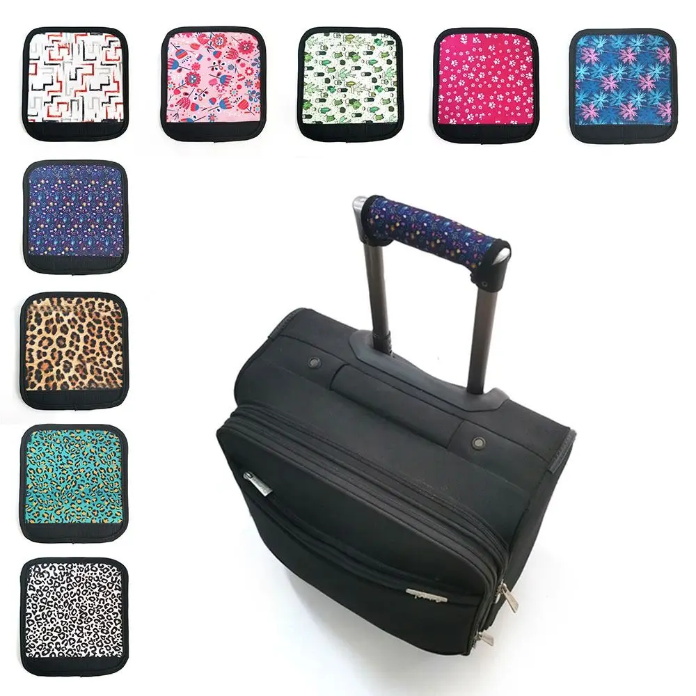 Neoprene Luggage Handle Wrap Grip Printed Pattern Soft Suitcase Bag Handle Identifier Handle Sleeve - imagen 4