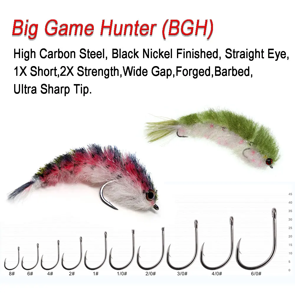 ICERIO-anzuelo de fuerza de 30 piezas para atar moscas, serpentina de pesca de agua salada, cambiadores de juego, 8 ~ #6/0 - imagen 5